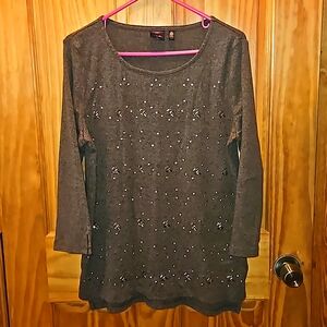 Brown bling sweater